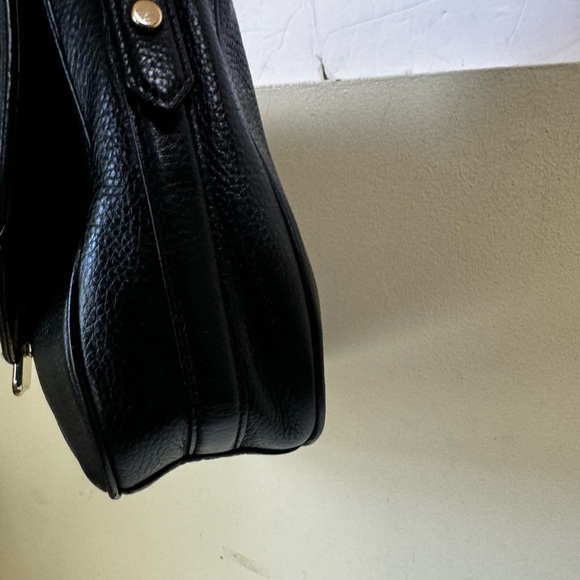 Kate Spade Mulberry Street Alicia Leather Shoulder Crossbody Saddle Bag Flap Blk - Picture 10 of 15